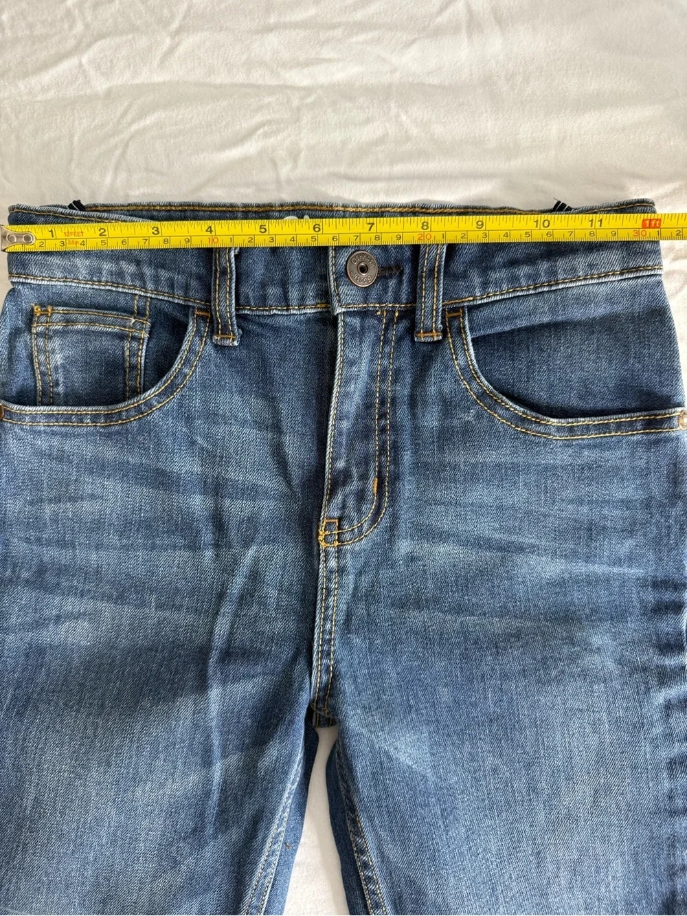 B’GOSH Boy’s Size 12 Regular Classic Blue Denim Jeans Adjustable Waist Cotton